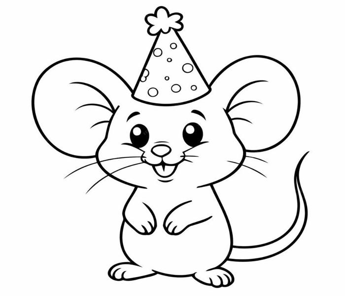 +1010 Tranh Tô Màu Con Chuột, Hamster, Mickey Dễ Thương, Đơn Giản