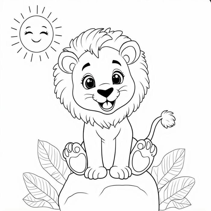 +93 Ảnh Con Sư Tử Tô Màu Cute Dễ Thương, Đơn Giản Vô Cùng Miễn Phí